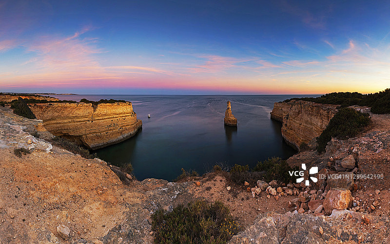 葡萄牙阿尔加维海岸日落美景图片素材