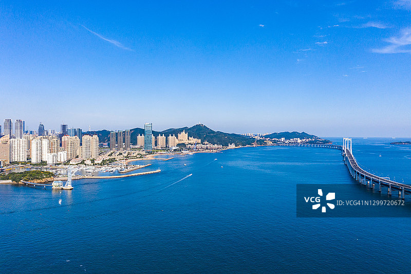 大连星海湾航拍图片素材