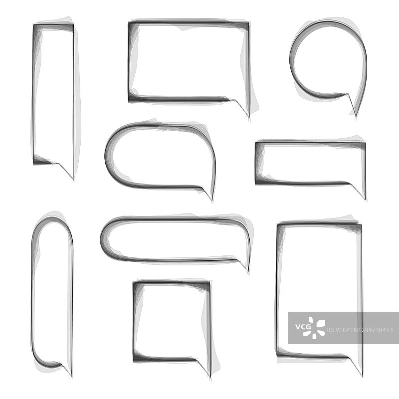 手绘边框、对话气泡、文本框、banner合集图片素材