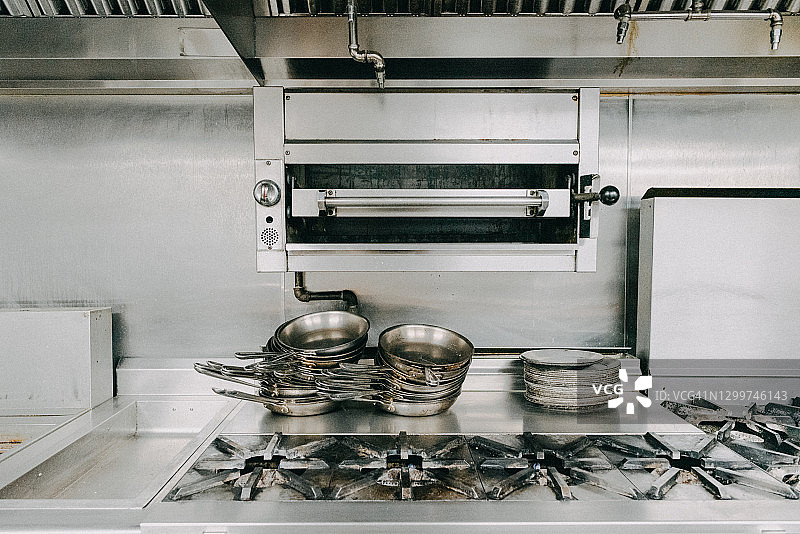 无人的商业厨房图片素材