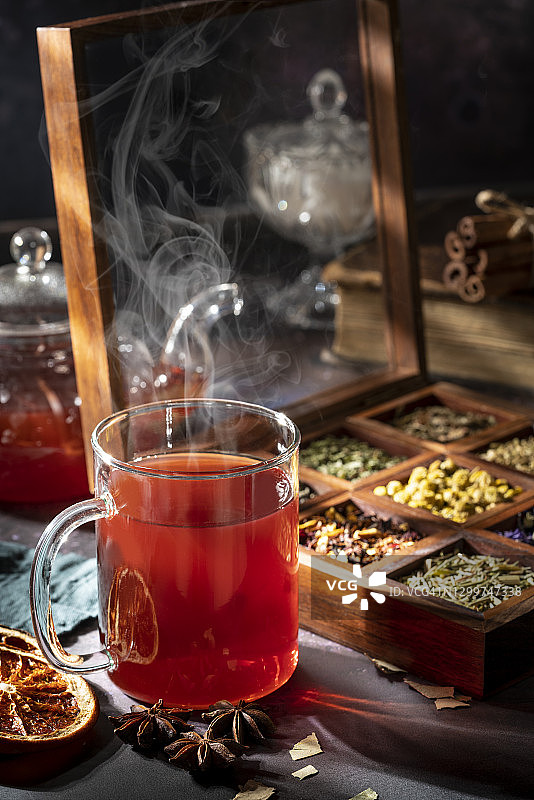 红茶与茶叶香料图片素材