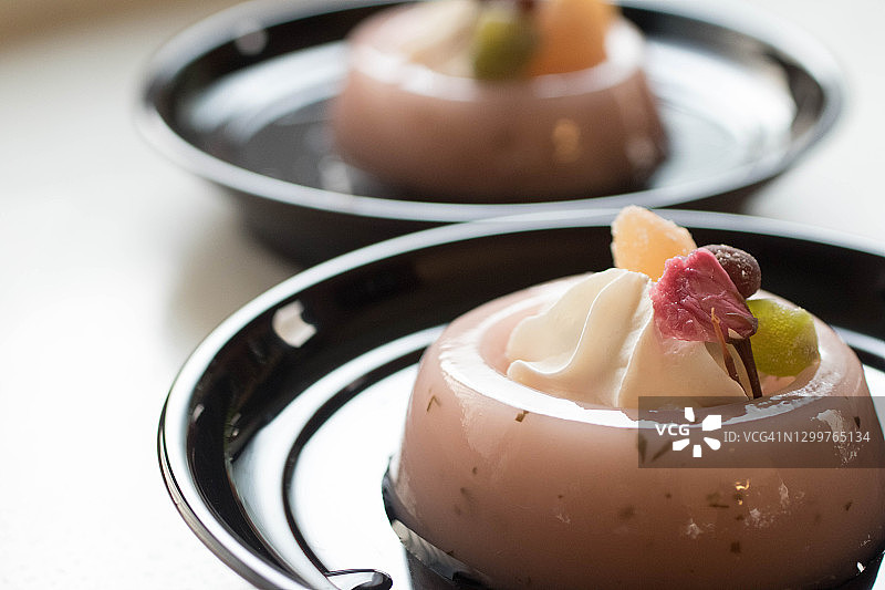 樱花味水羊羹日式甜点图片素材