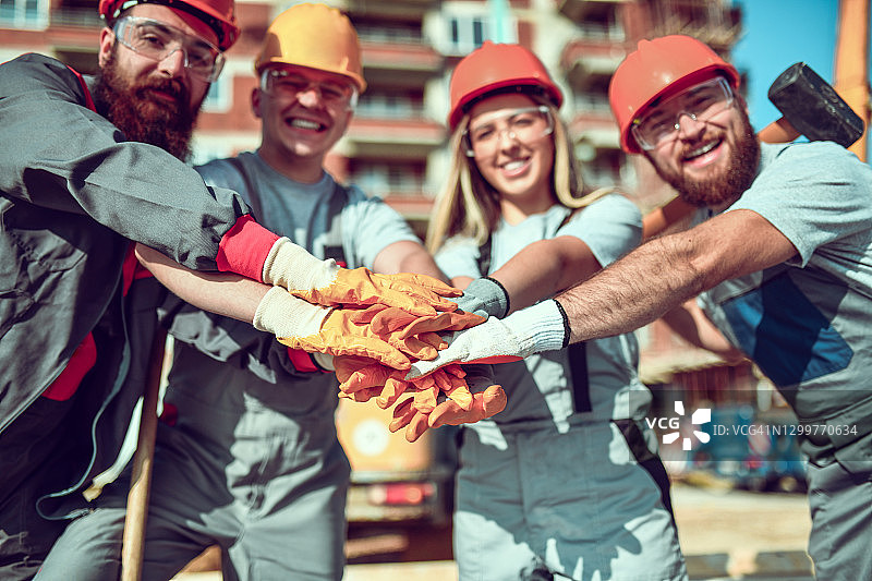 建筑团队工作场所协作图片素材