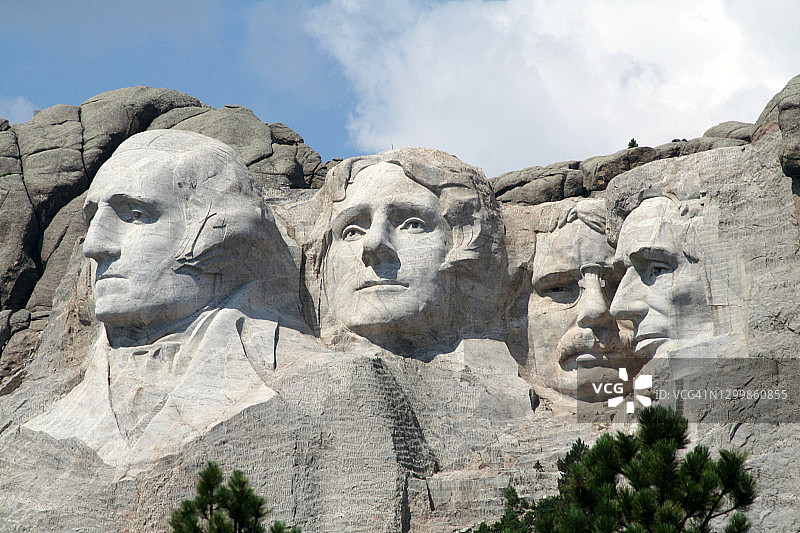 旅游目的地：南达科他州基斯通，拉什莫尔山图片素材