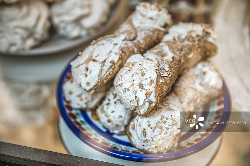 西西里奶酪卷，陶尔米纳图片素材