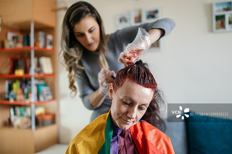 在家染发图片素材