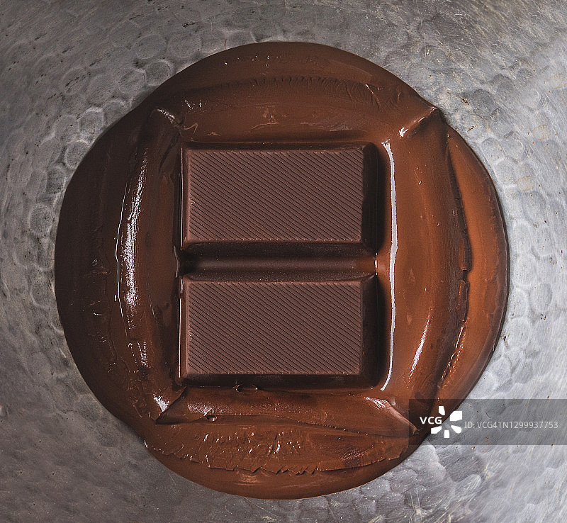 融化的巧克力特写图片素材