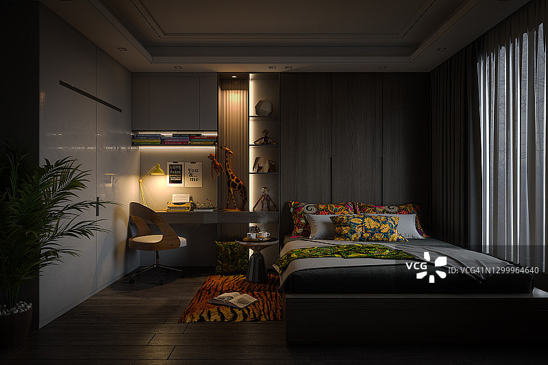 现代风格卧室图片素材
