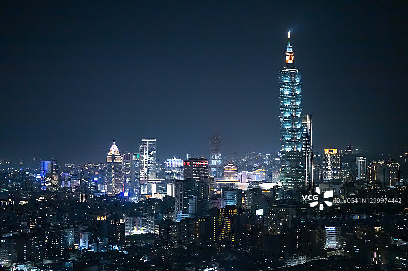 壮观的城市夜景图片素材