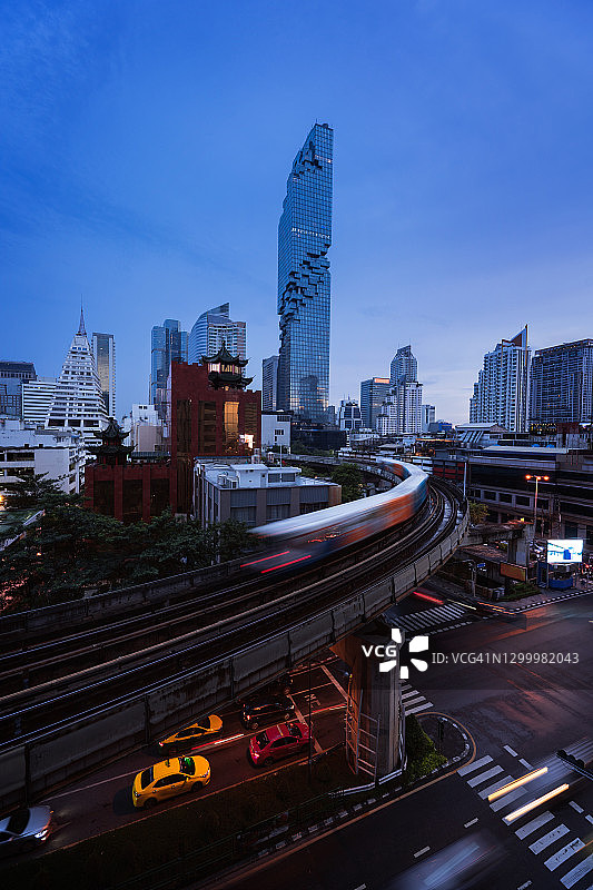 曼谷城市夜景图片素材