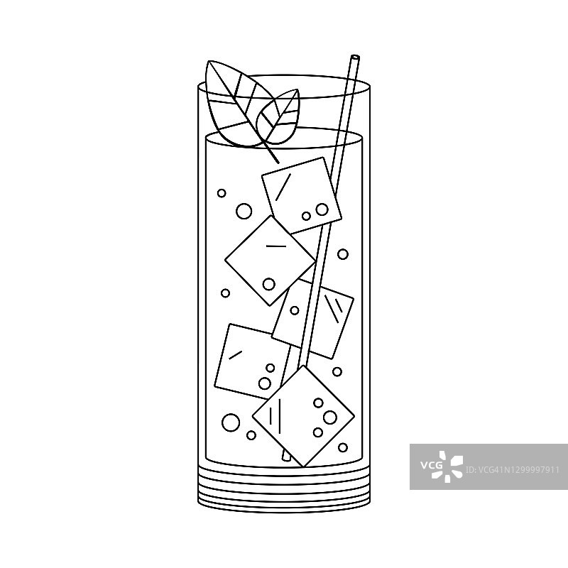 鸡尾酒插画图片素材