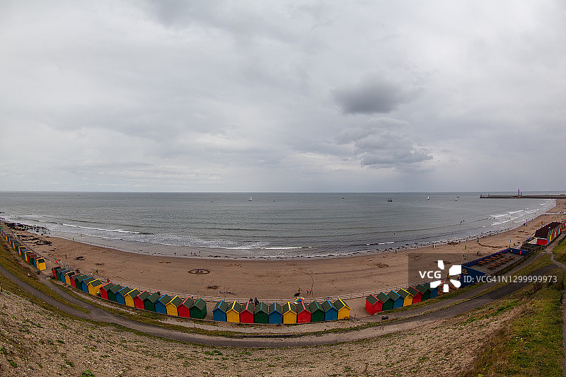 英国海岸线全景图片素材