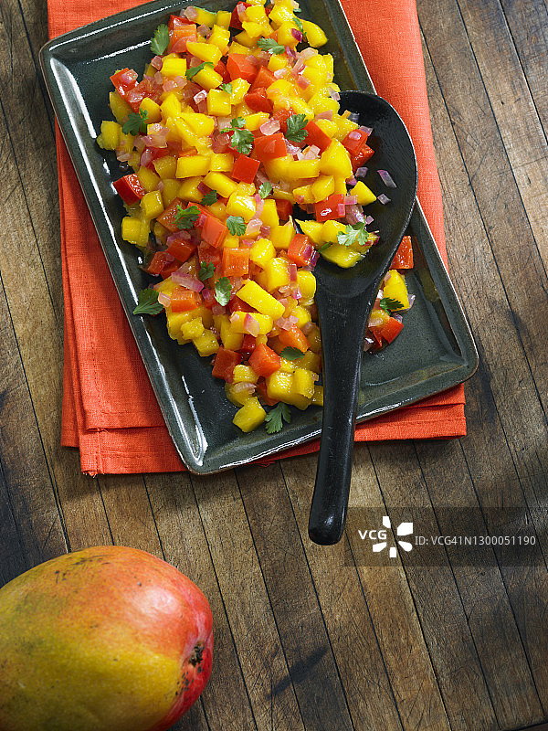 香辣芒果莎莎酱图片素材