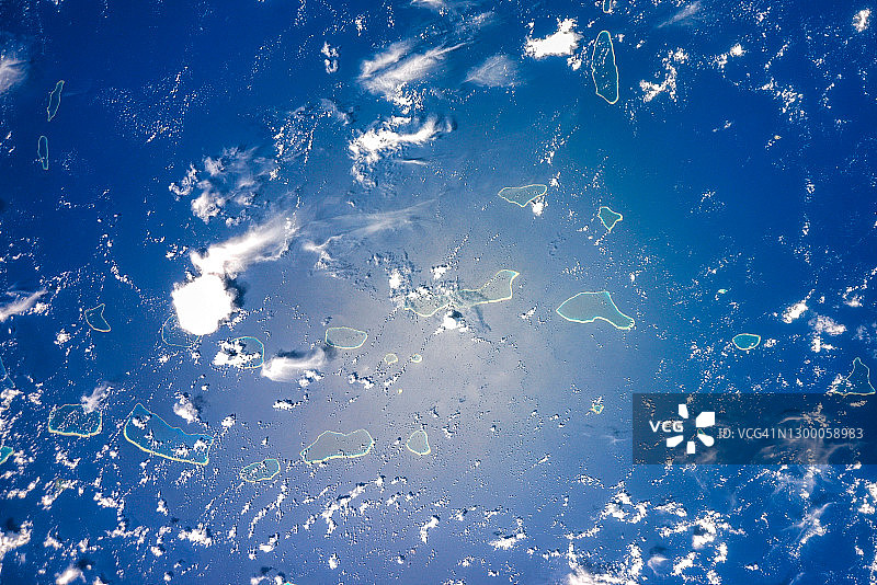 国际空间站拍摄的地球细节（数字增强）图片素材