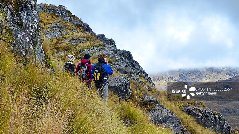 厄瓜多尔卡哈斯国家公园的游客图片素材