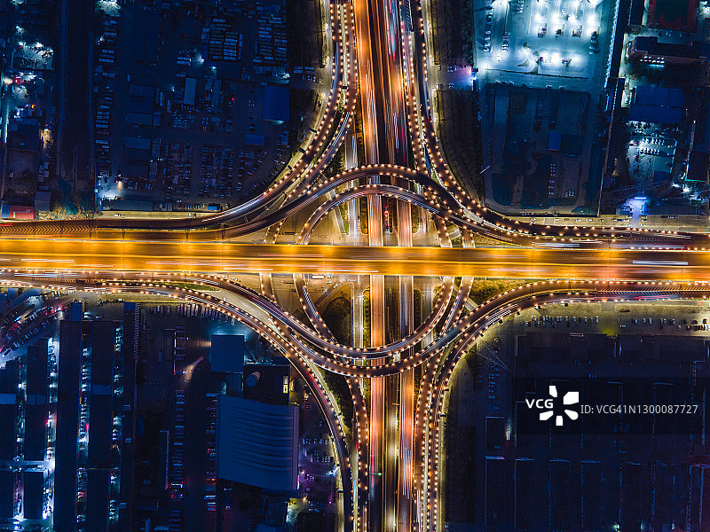 城市高速公路立交桥航拍图图片素材
