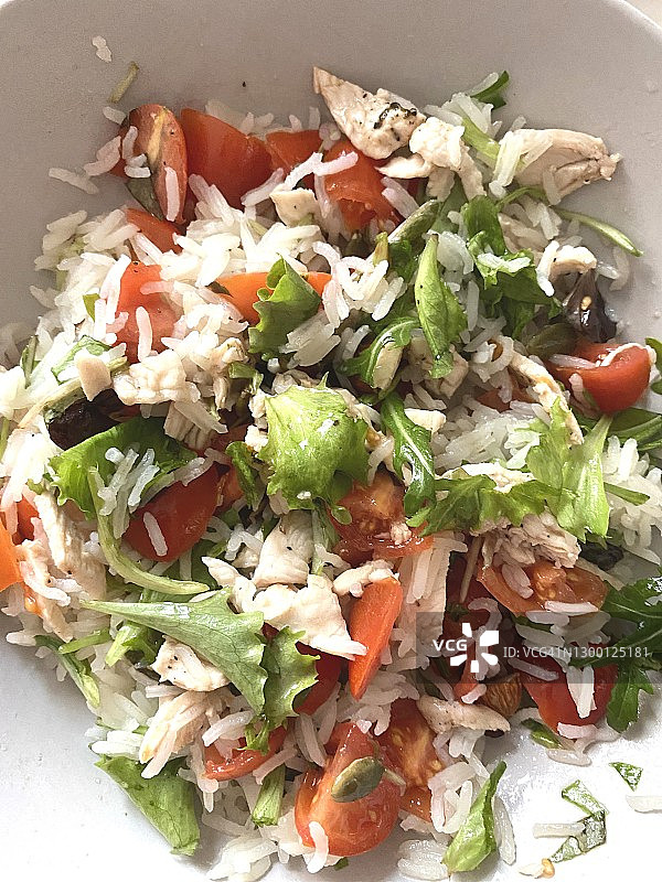 鸡肉米饭沙拉图片素材