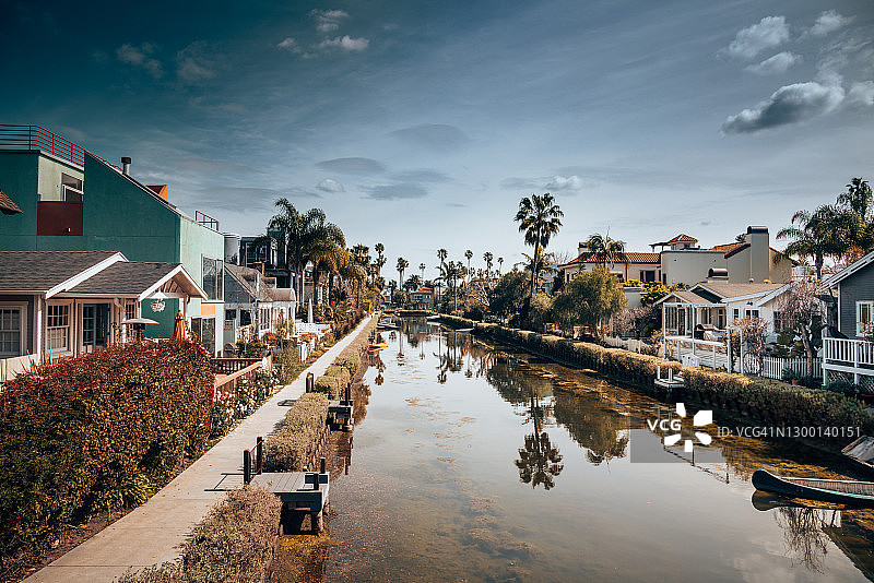 洛杉矶威尼斯运河图片素材