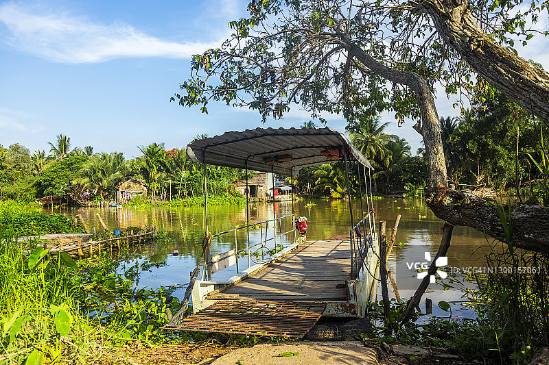 越南朔庄省的小码头图片素材