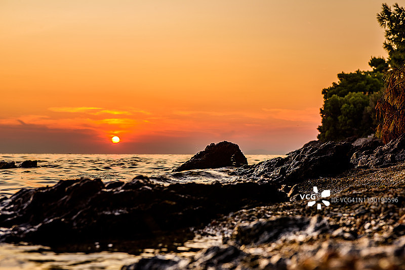 希腊的日落图片素材