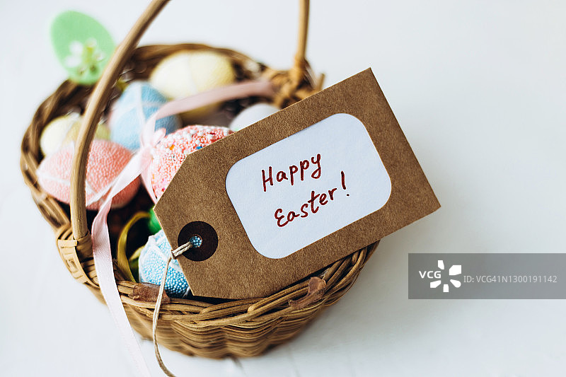 复活节装饰与手工题字图片素材