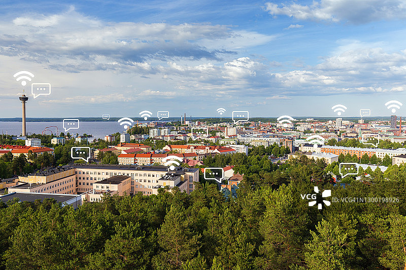 芬兰坦佩雷市的纳西内乌拉观景塔图片素材