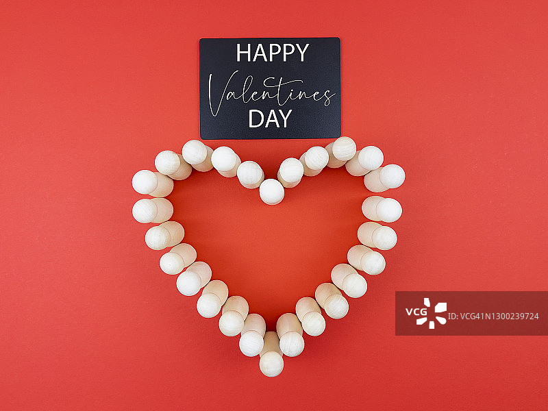 木偶爱心情人节黑板报图片素材