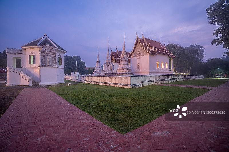 泰国乌泰他尼府乌波萨塔拉姆寺或菩寺庙宇风光图片素材