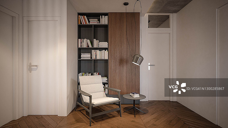 室内设计建筑走廊计算机生成图像3D渲染图片素材