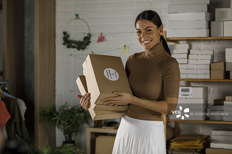 准备带有“谢谢”标签的客户订单图片素材