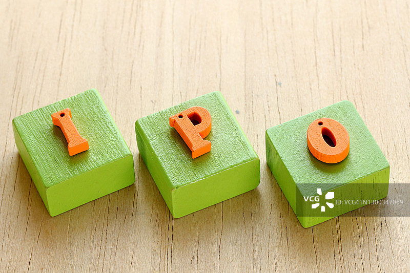 首次公开募股木块图片素材