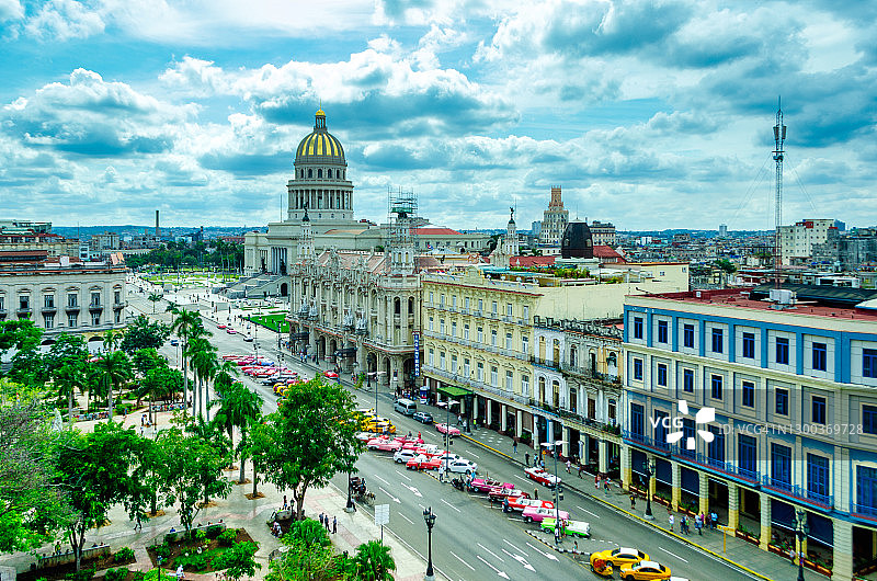古巴哈瓦那城市天际线图片素材