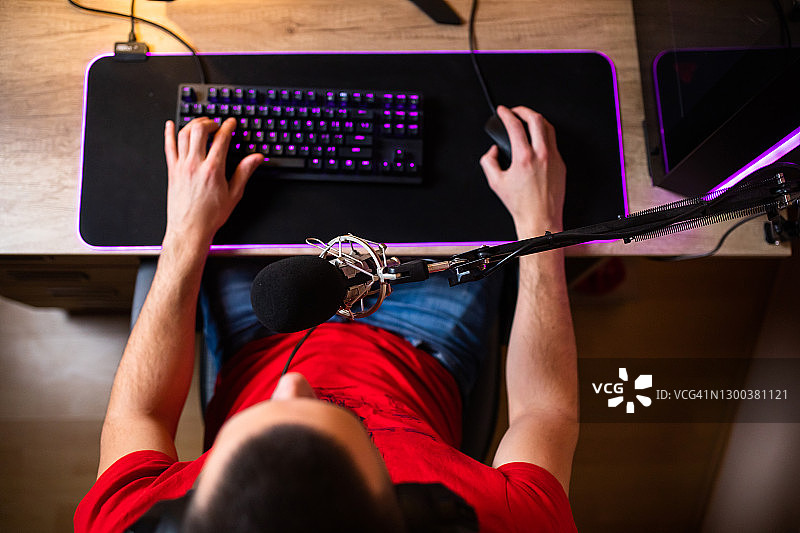 游戏玩家的鸟瞰视角图片素材