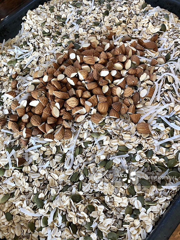 自制有机格兰诺拉麦片图片素材