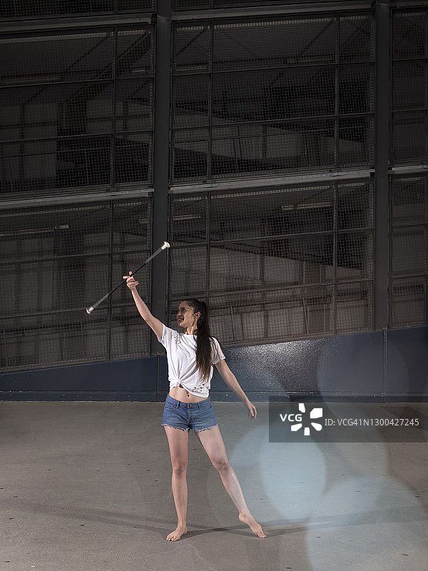 体操运动员训练图片素材