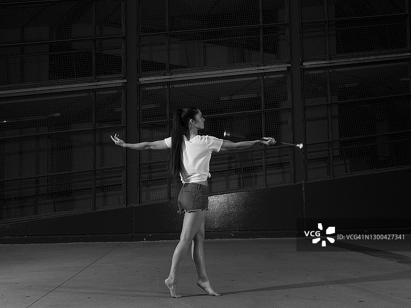 体操运动员训练图片素材