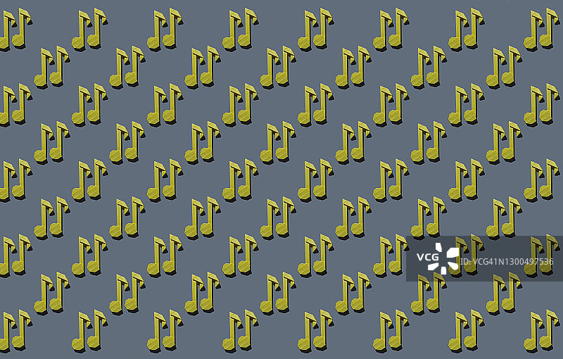 灰色背景上的黄色折纸图案图片素材