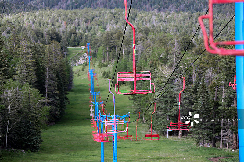 旅行目的地：新墨西哥州桑迪亚峰空中缆车图片素材