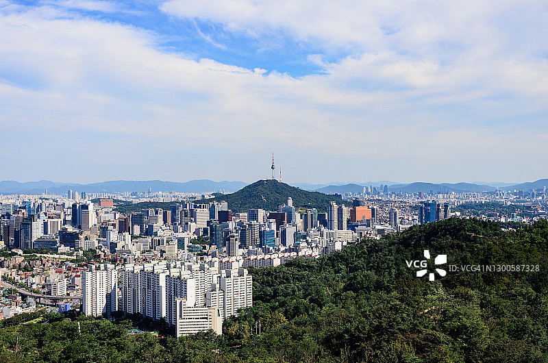 韩国首尔南山和N首尔塔图片素材