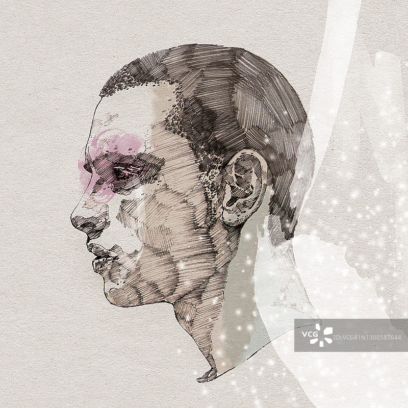 男人素描图片素材