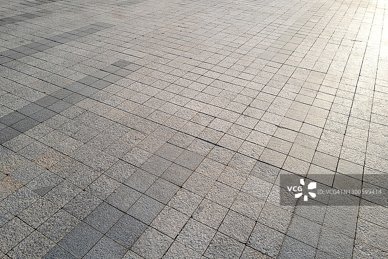 俯视角度拍摄的铺路石板地面图片素材
