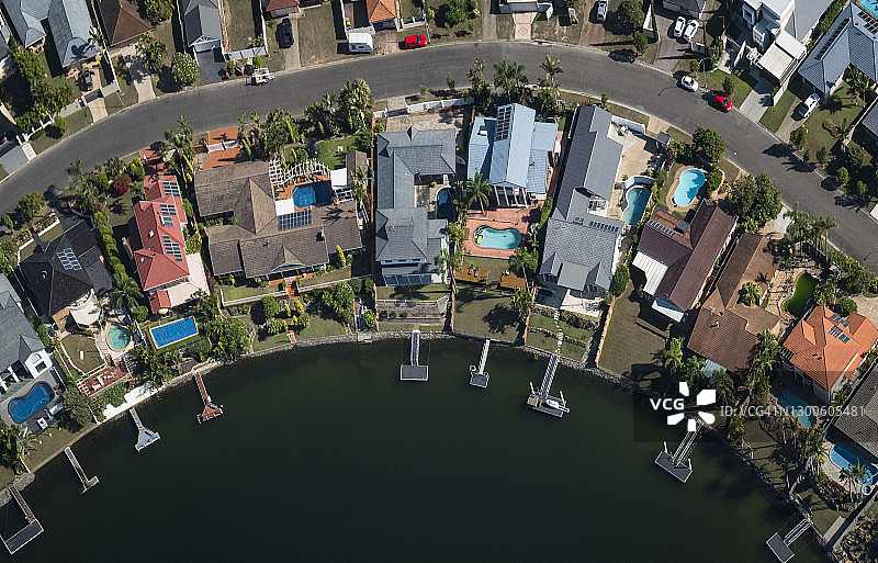 澳大利亚郊区与城市鸟瞰图片素材