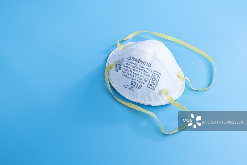N95口罩特写，个人防护装备，贴合性至关重要图片素材
