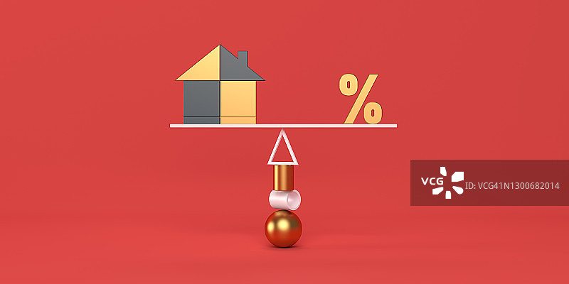 财务管理概念：住房抵押贷款与风险图片素材