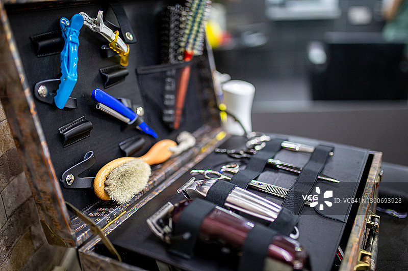 美发师专业设备：美发沙龙图片素材