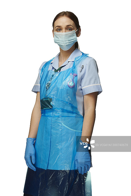 穿戴新冠肺炎防护装备的护理人员图片素材