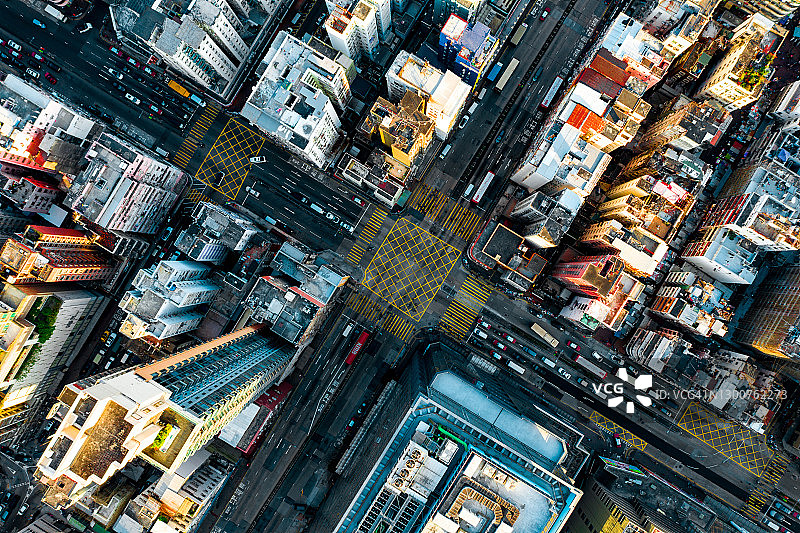 香港九龙城繁忙路口图片素材