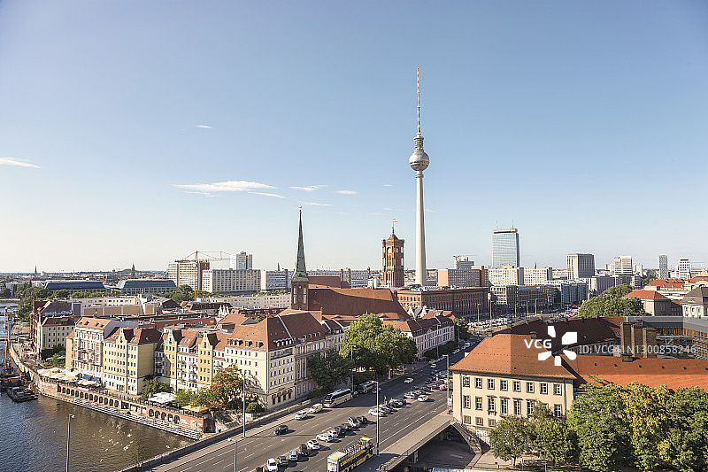 夏季的柏林天际线图片素材