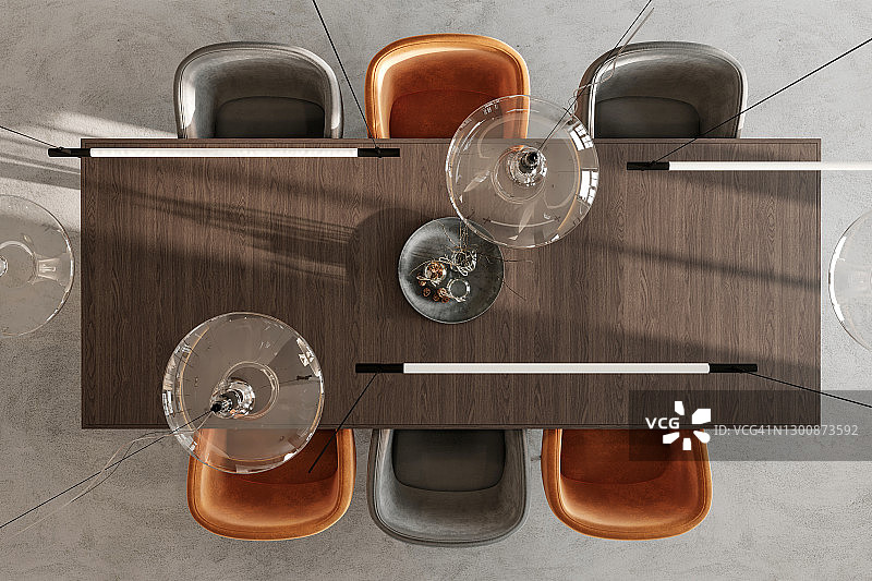 餐桌俯视图图片素材