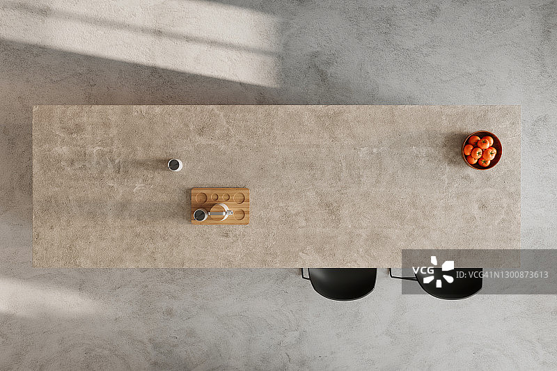 厨房岛台顶视图图片素材